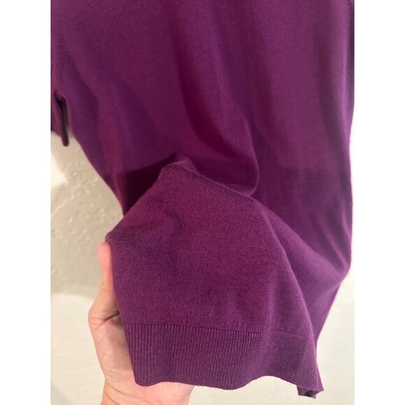 Trina Turk Los Angeles Purple Turtleneck 100% Wool Sweater Top - Picture 5 of 9